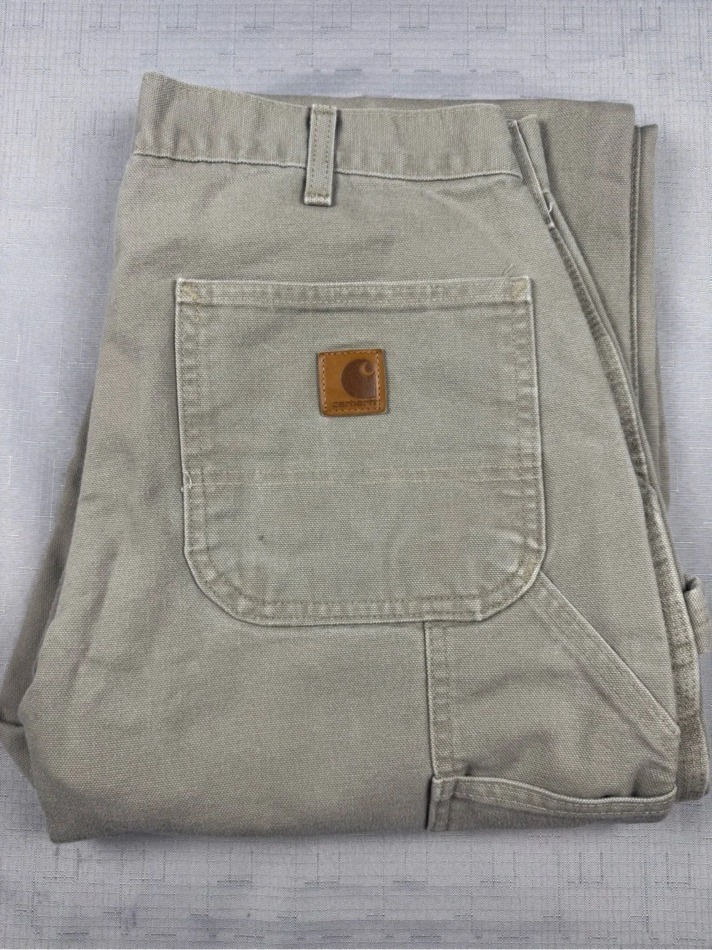 Carhartt Carpenter Pants 32X32 Tan Desert B11-DES Workwear Canvas Loose Fit